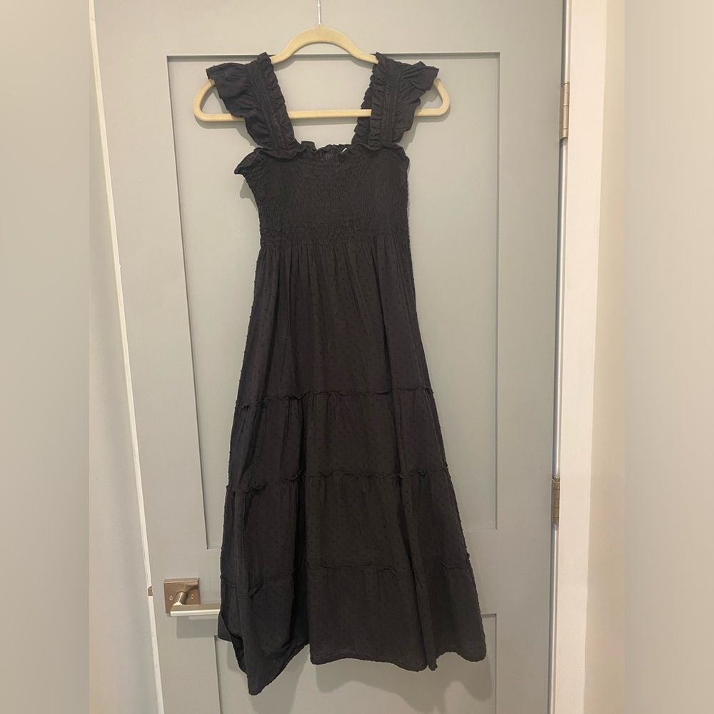 Ellie Nap Dress - Sheer Black Swiss Dot